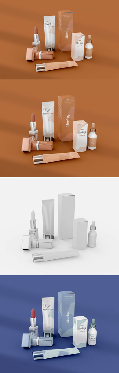 护肤品品牌设计展示套装 (PSD)