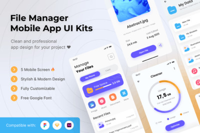 文件管理APP UI KIT (FIG,SKETCH,XD)