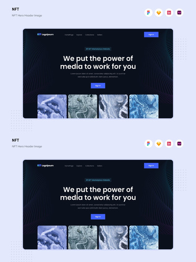 NFT 巨无霸大图网页模板 (FIG,SKETCH,XD)
