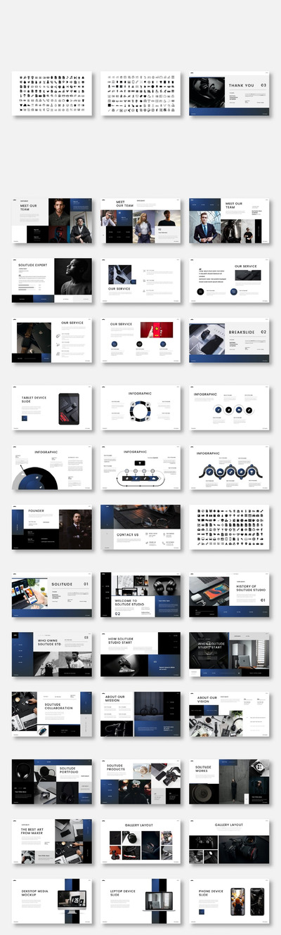 时尚高端清新专业的高品质商业商务质感powerpoint幻灯片演示模板（pptx）