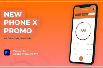 iPhoneX手机样机UI页面演示视频PR模板[prproj]
