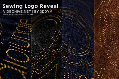 缝纫针线Logo显示视频AE模板[aep]