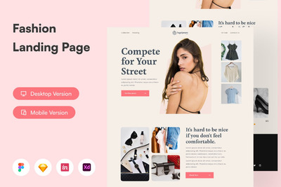 时尚服饰着陆页 UI KIT (FIG,SKETCH,XD)