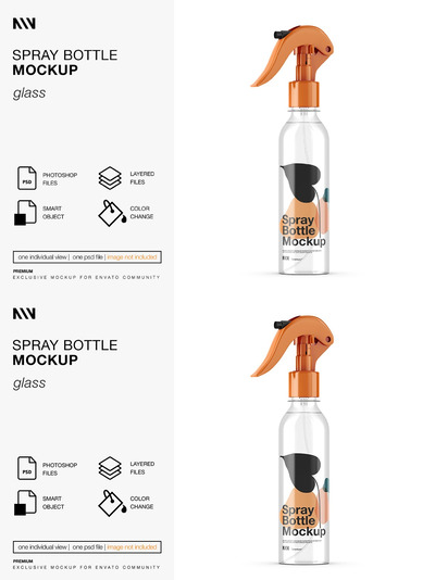 按压喷雾瓶外观设计样机模板 (PSD)