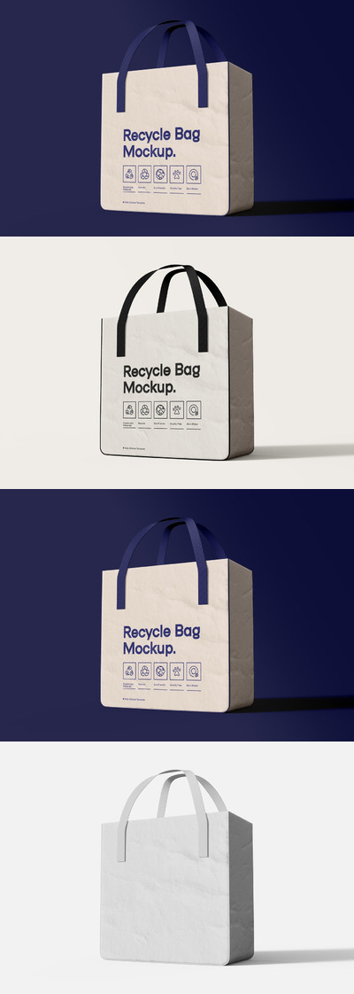 环保购物袋品牌设计样机 (PSD)