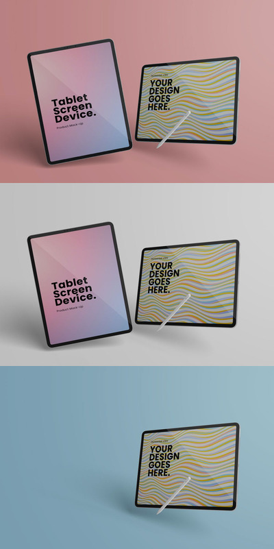 iPad屏幕平板设备样机 (PSD)