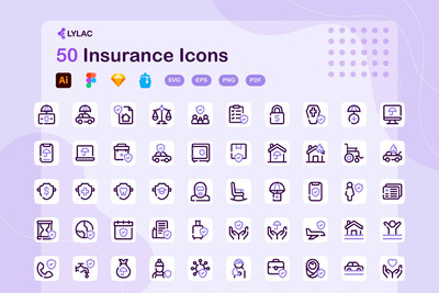 保险业务图标 (AI,EPS,FIG,JPG,PDF,PNG,SKETCH,SVG)