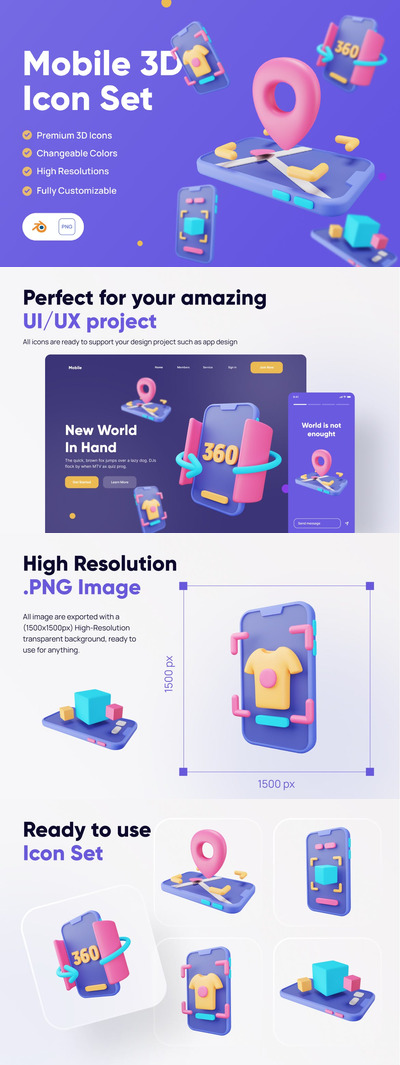 移动端位置信息图标 (PNG)