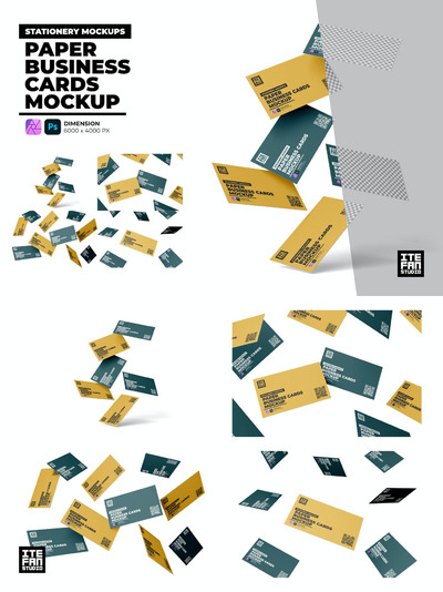 纸制名片展示样机 (PSD)