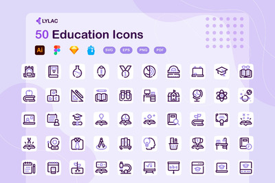 教育图标 (AI,EPS,FIG,JPG,PDF,PNG,SKETCH,SVG)