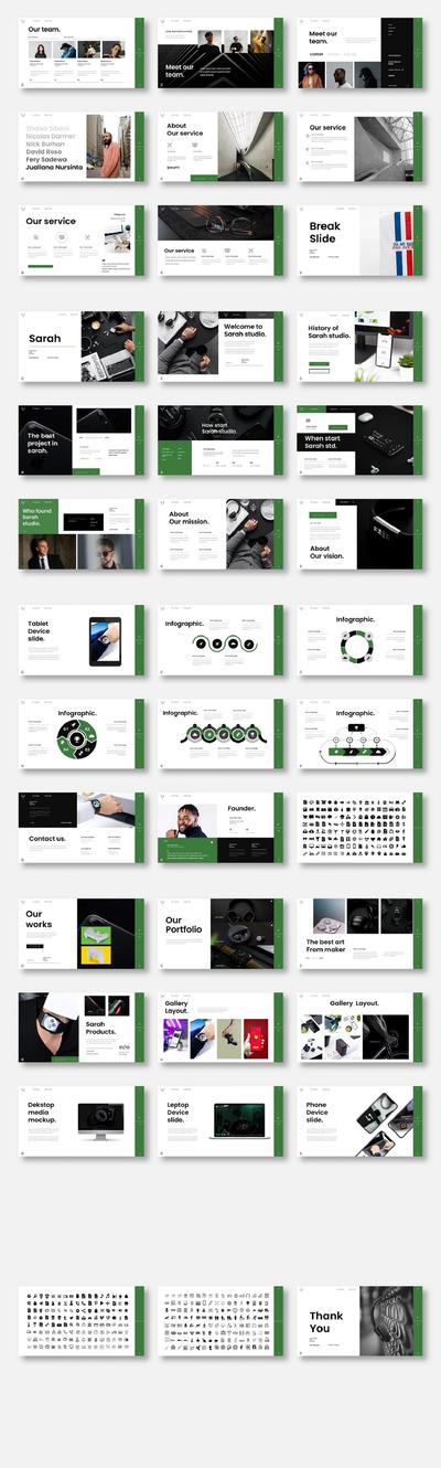 时尚清新优雅的高端多用途商业商务质感powerpoint幻灯片演示模板（pptx