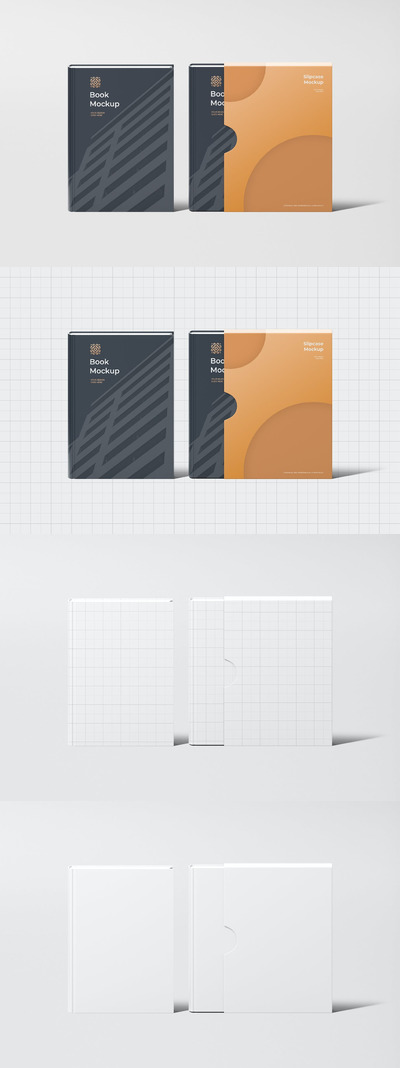 书籍书套封面设计样机 (PSD)