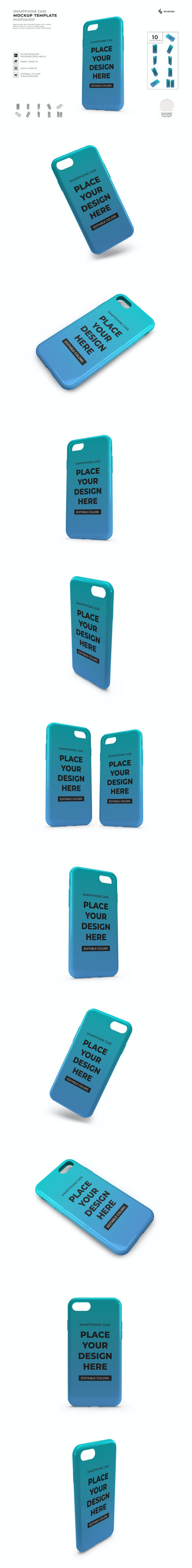 智能手机外壳样机模板集 (PSD)