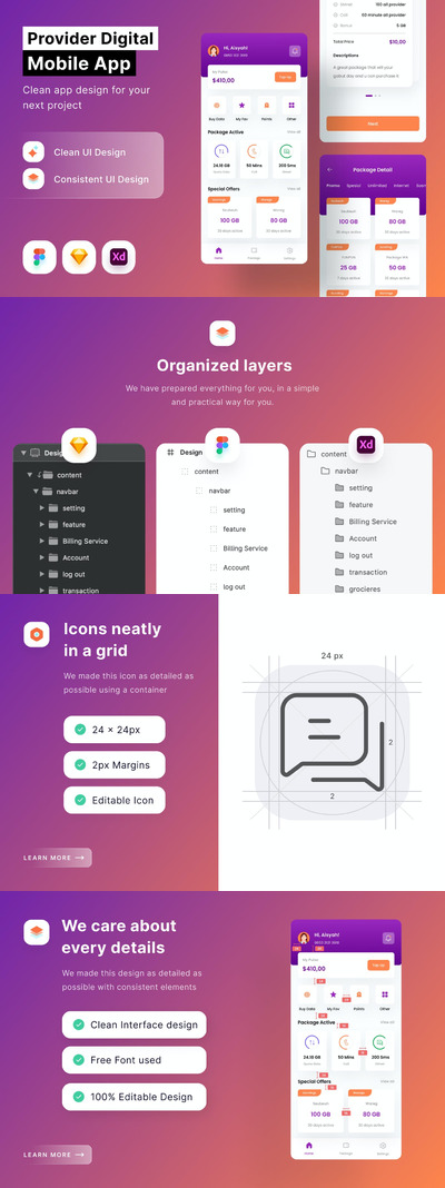 供应商管理 App UI Kits (FIG,SKETCH)