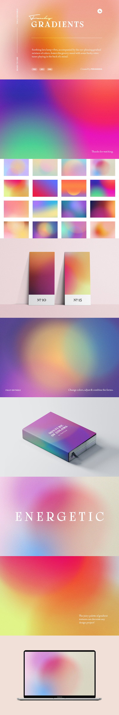 抽象渐变色彩纹理素材 (psd)