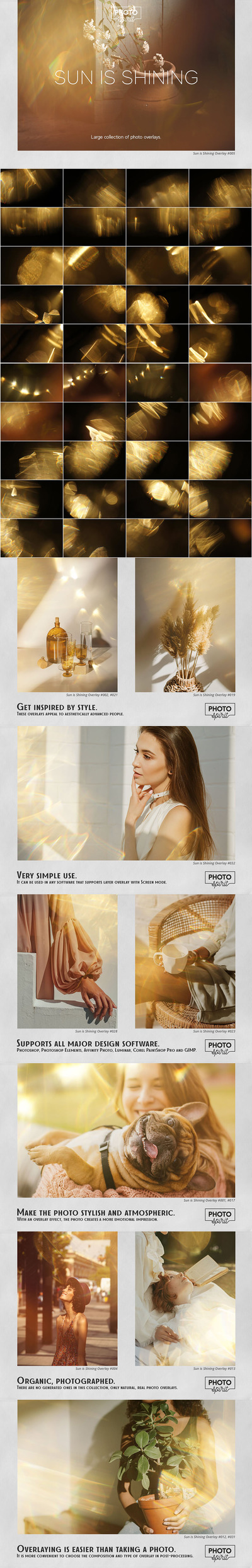 金色太阳光照片叠层素材 (jpg)