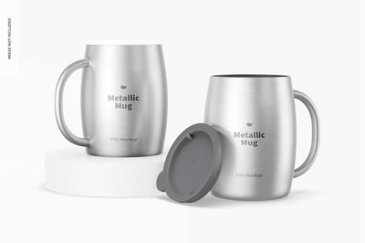 金属水杯设计样机模板[psd]