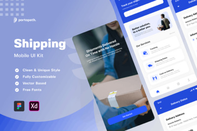 电商购物 App UI Kit (FIG,XD)