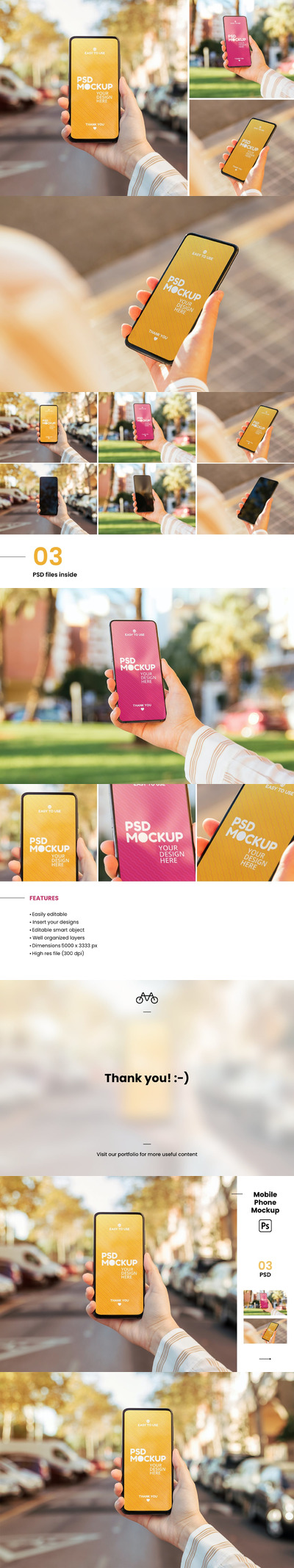 高品质的街头场景手持手机APP UI样机展示模型mockups