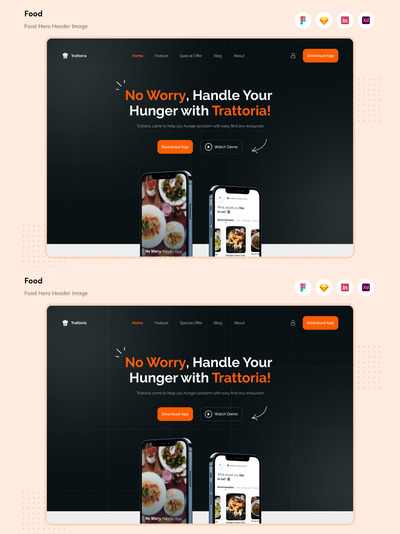 APP宣传巨无霸banner广告模版 (FIG,SKETCH,XD)