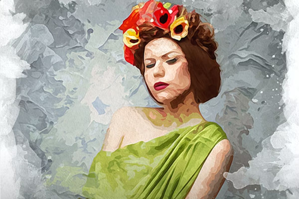 数字艺术水彩画效果ps动作下载 (atn)