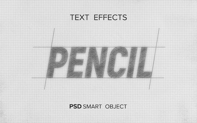 铅笔素描字风格文字效果[psd]