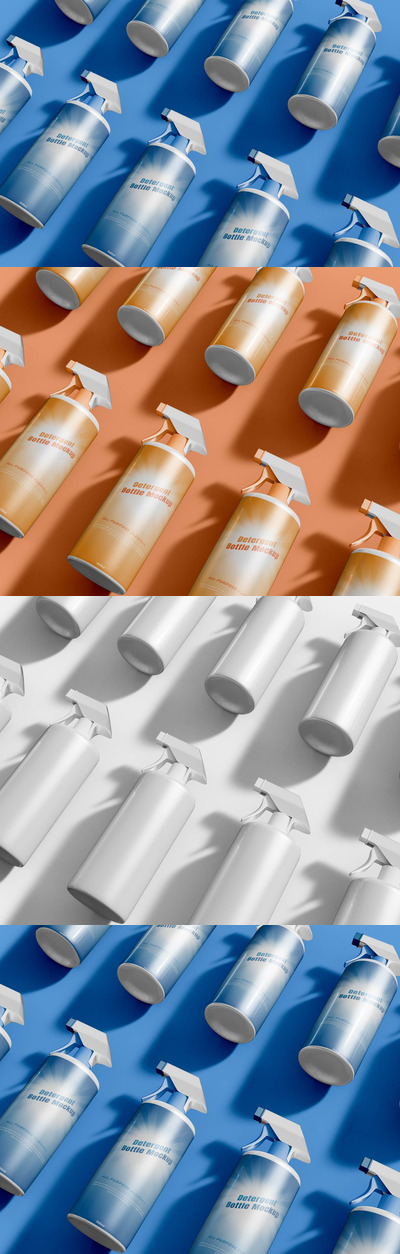 洗涤剂瓶包装设计样机 (PSD)