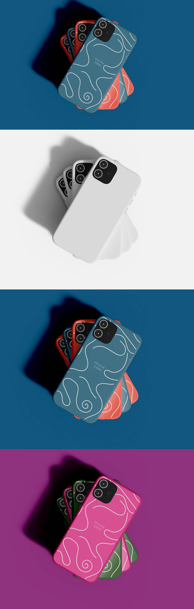 智能手机外壳展示样机效果图 (PSD)