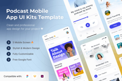 播客移动端 App UI Kits