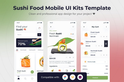寿司食品 App UI Kits