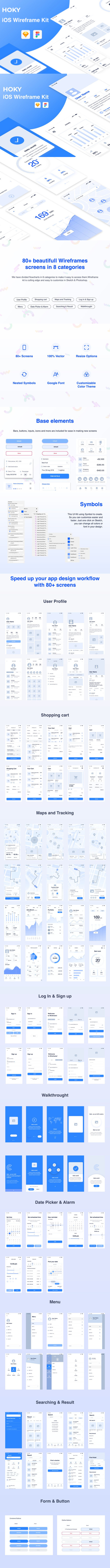 多用途ui原型设计线框图UI KIT