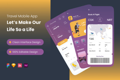 旅行订票APP UI Kit