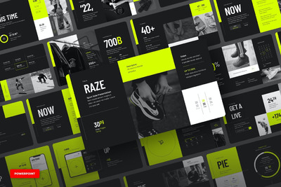 高品质的时尚高端运动装备促销powerpoint幻灯片演示模板（pptx）