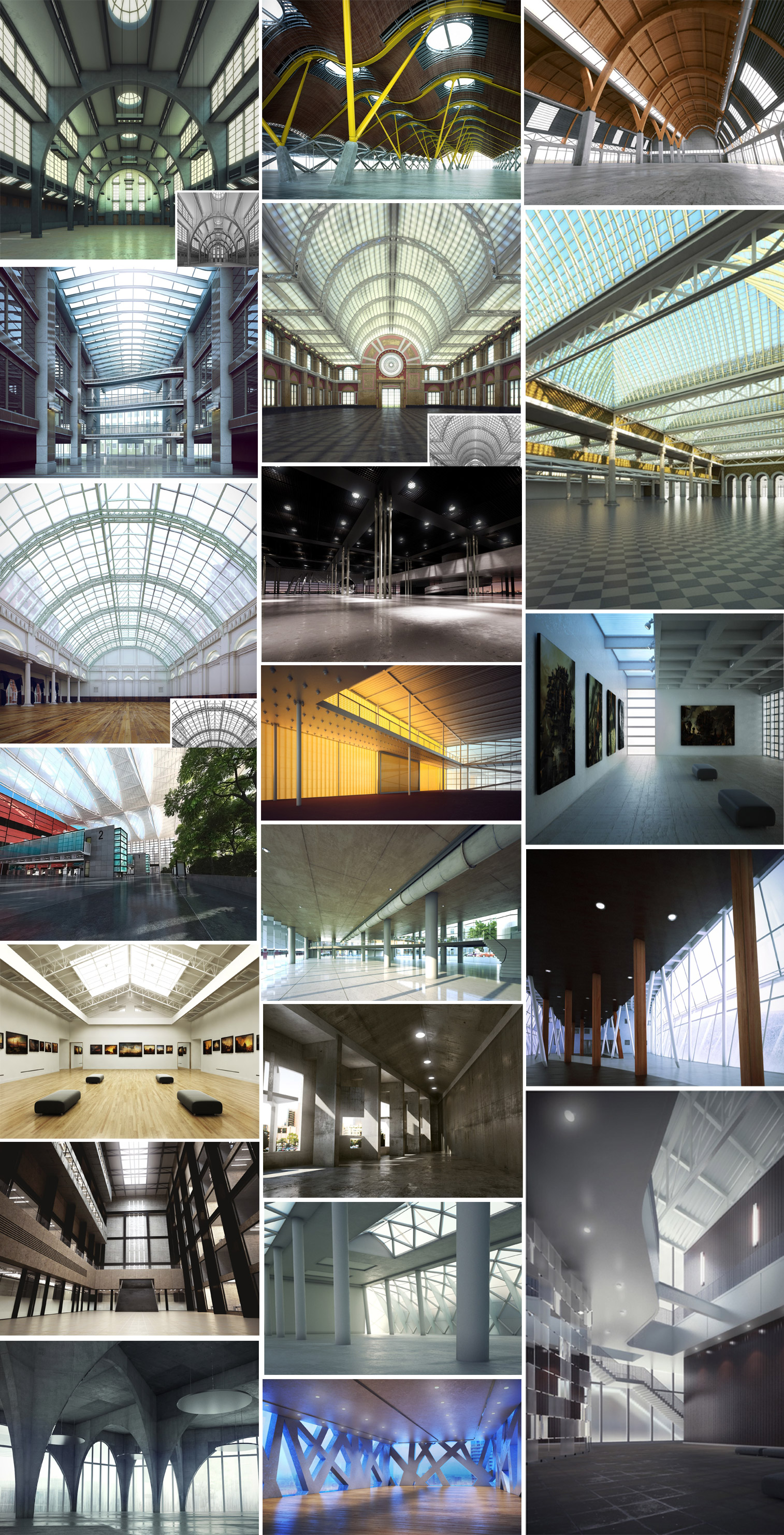 20组大型建筑内部场景3D模型合集（MAX）