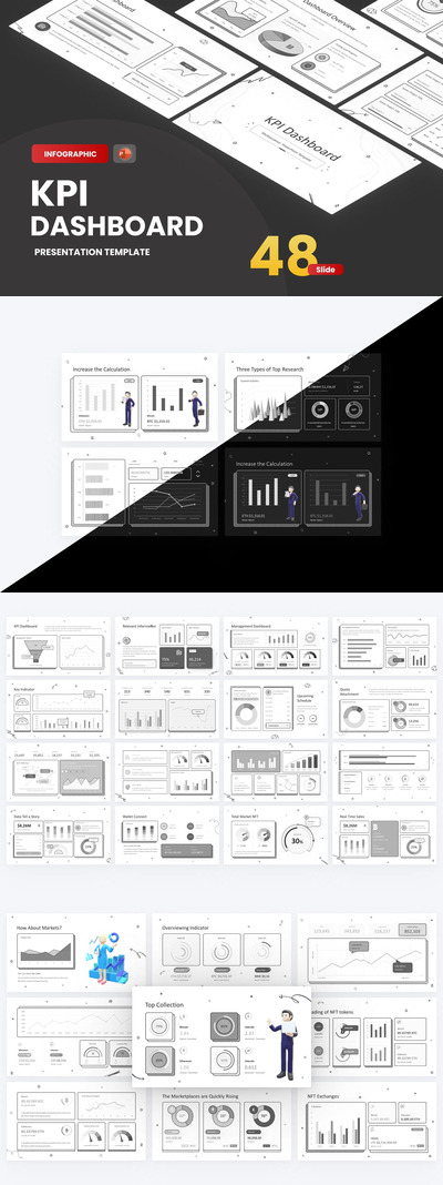 KPi管理仪表盘PPT模版 (PPTX)