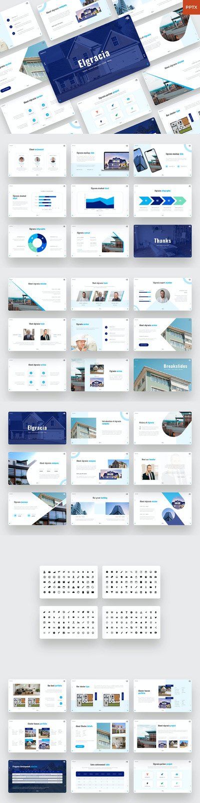 房地产信息PPT模版 (PPTX)