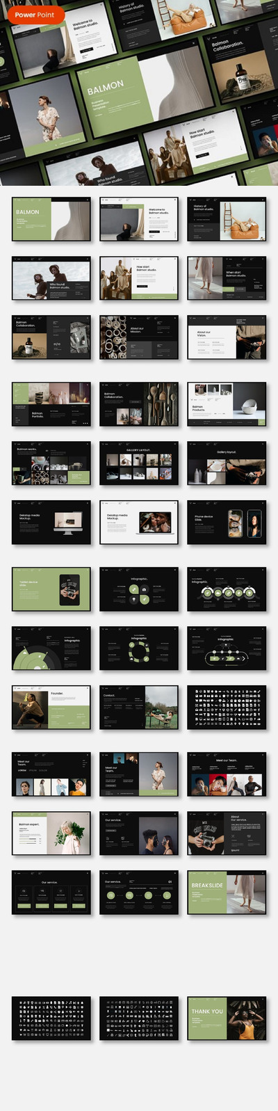 时尚高端清新优雅配色的多用途商业商务powerpoint幻灯片演示模板（pptx）