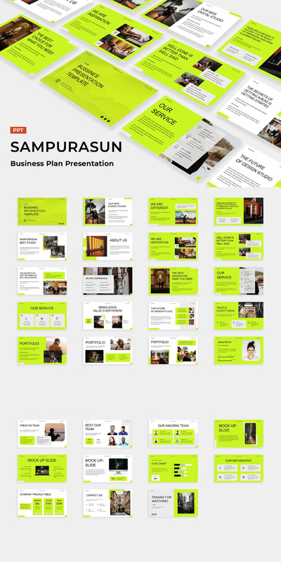 创意石灰白现代企业简介PPT模版 (PPTX,PPT)