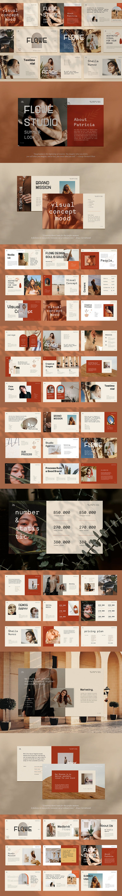 高品质的优雅高端多用途社交媒体powerpoint幻灯片演示模板（pptx）