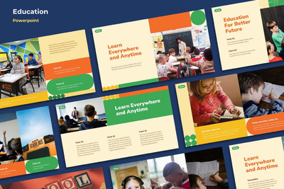 高品质的时尚高端多用途在线教育powerpoint幻灯片演示模板（pptx）
