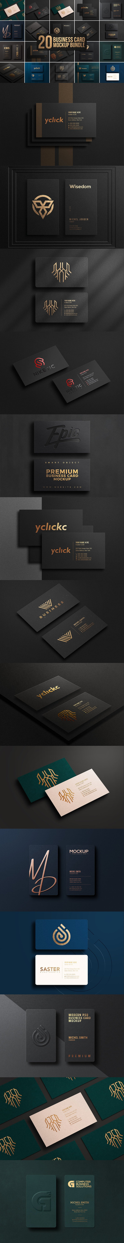 黑金高端金箔名片品牌设计样机[1GB,PSD]