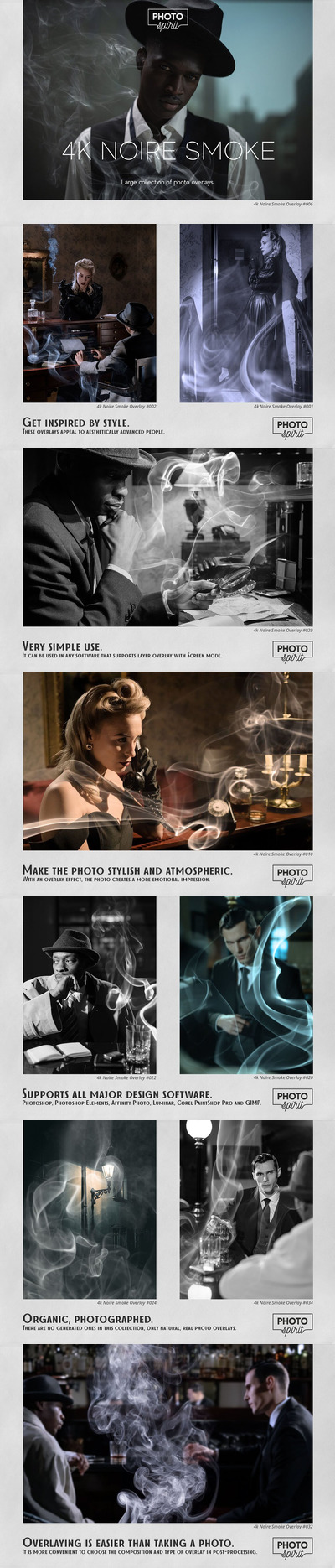 4K黑色烟雾叠层照片素材 (jpg)