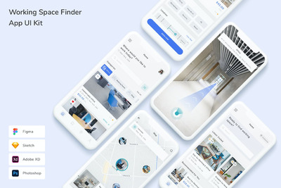 办公空间查找 App UI Kit