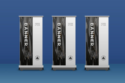 展台Banner易拉宝设计样机 (PSD)