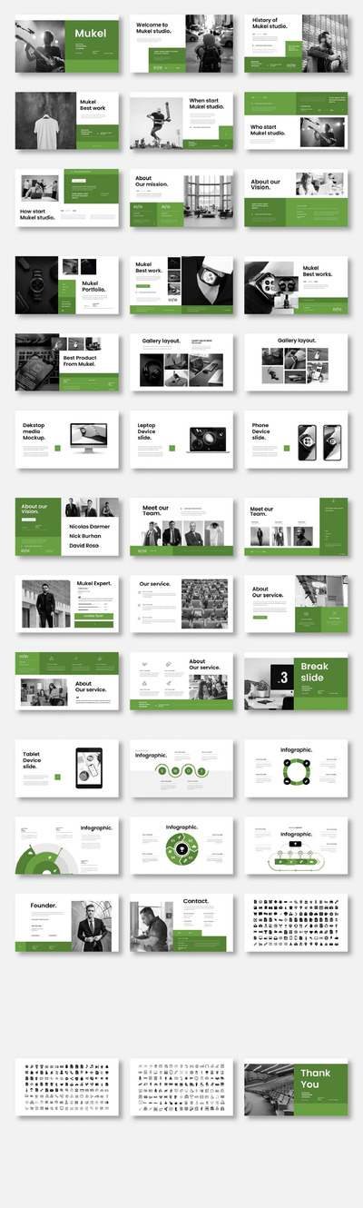 时尚高端清新配色的高品质商业商务质感powerpoint幻灯片演示模板（pptx）