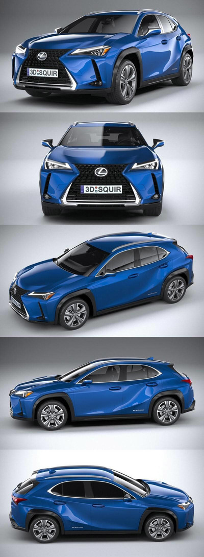 雷克萨斯Lexus UX 300e 2021款汽车3D模型（OBJ,FBX,MAX）