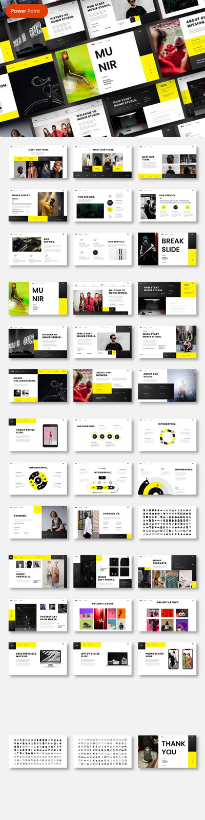 时尚高端专业的高品质商业商务powerpoint幻灯片演示模板（pptx）