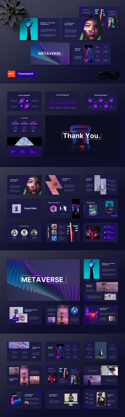 元宇宙和虚拟现实Powerpoint (PPT,PPTX)