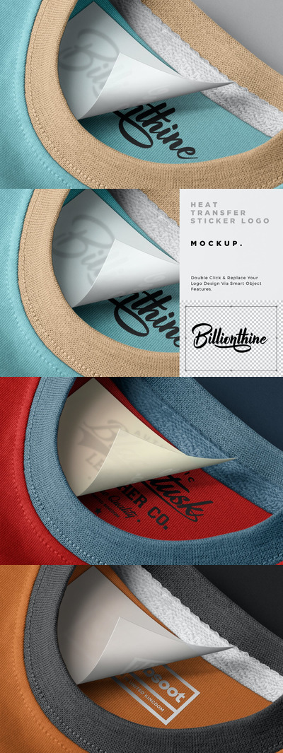 塑料溶胶织物贴纸标志样机 (PSD)