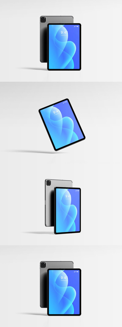 iPad Pro 2020平板电脑样机模板 (PSD)